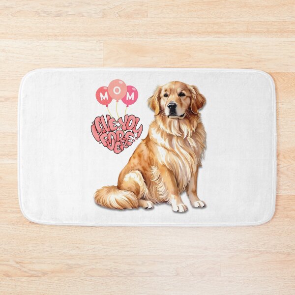 Item preview, Forever Love ? | Golden Retriever with Balloons & “Love You Forever Mom” ? designed and sold by RvinJo8.