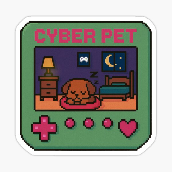 Item preview, Cyber Pet Dog Cute Pixel Game designed and sold by FurryFantasy.