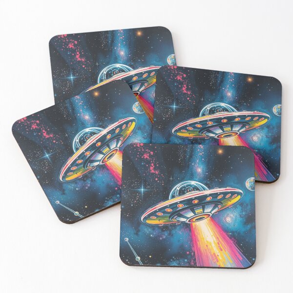 Item preview, Intergalactic Rush – Vaporwave UFO Print designed and sold by Drill-shirts.