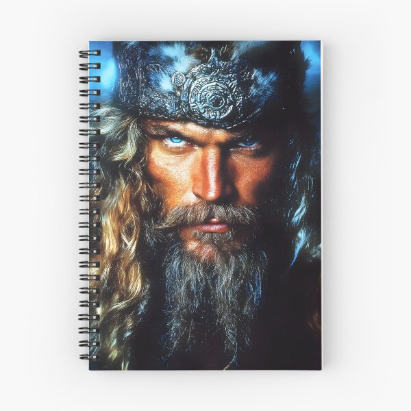 Item preview, Fierce Viking warrior portrait with captivating gaze. designed and sold by Artessie.