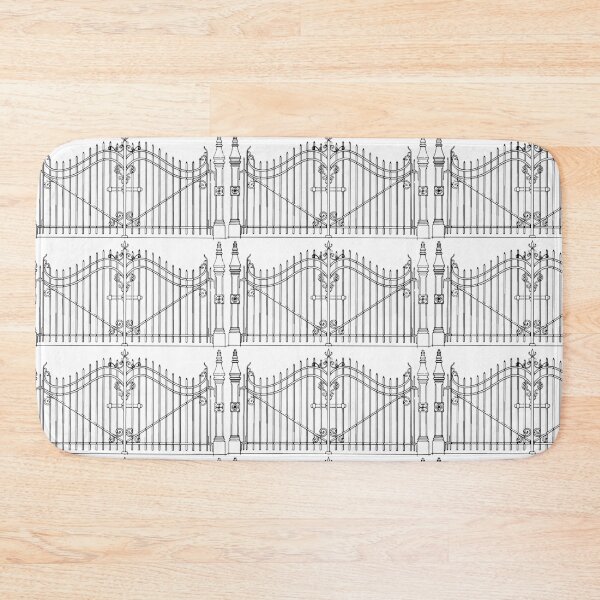 Item preview, Architectural Iron Gate Diagram - Vintage Wrought Iron Design designed and sold by WorldLily.