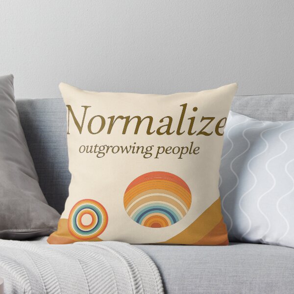 Item preview, Normalize Outgrowing People – Retro Healing Poster designed and sold by CrumblyStudio.