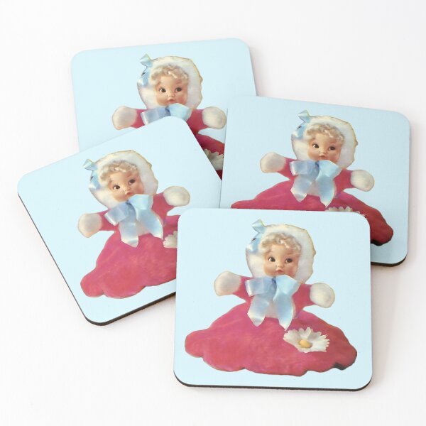 Item preview, Kitsch Winter Retro Doll Blonde Vintage Kidcore Agere 1970s Kitsch Toy  designed and sold by The Sticker Bureau.
