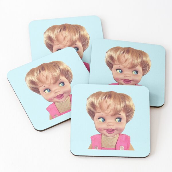 Item preview, Vintage Doll Cute Doll Sticker Agere Kidcore Funny Cutecore Expressions Wink  designed and sold by The Sticker Bureau.