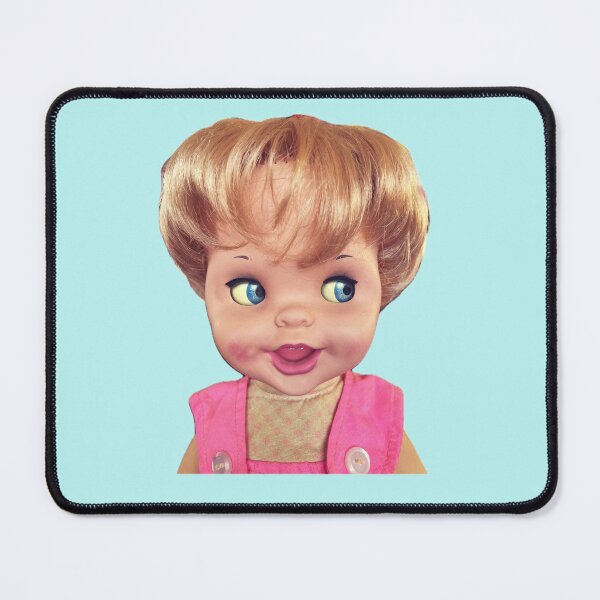 Item preview, Vintage Doll Cute Doll Sticker Agere Kidcore Funny Cutecore Expressions Wink designed and sold by The Sticker Bureau.