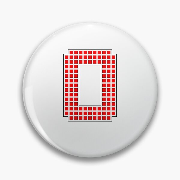 Item preview, Uppercase O - Red Pixel Block Character designed and sold by PixelGlyphs.