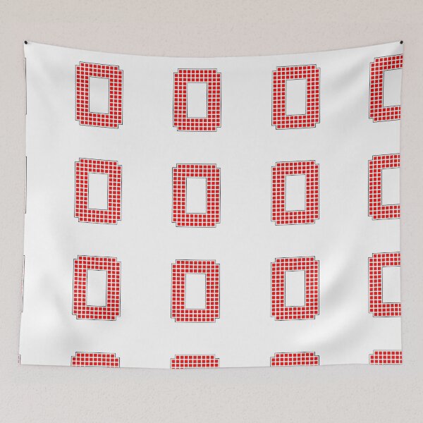 Item preview, Uppercase O - Red Pixel Block Character designed and sold by PixelGlyphs.