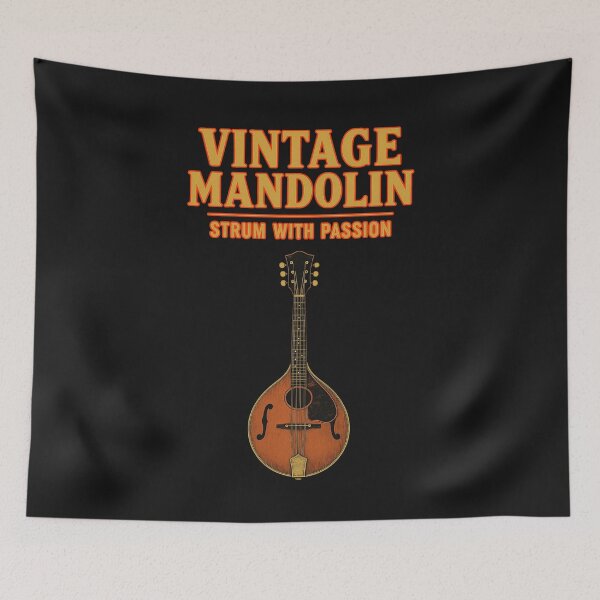 Item preview, Vintage Mandolin – Strum with Passion Folk Music Design designed and sold by JenniferCreaArte .