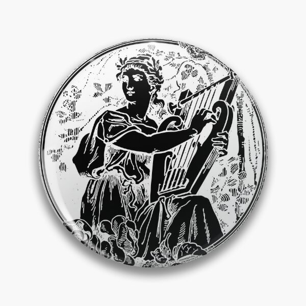 Item preview, Muse of Harmony: heraldic white design of a Greek female designed and sold by elmanchour.