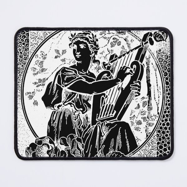 Item preview, Muse of Harmony: heraldic white design of a Greek female designed and sold by elmanchour.