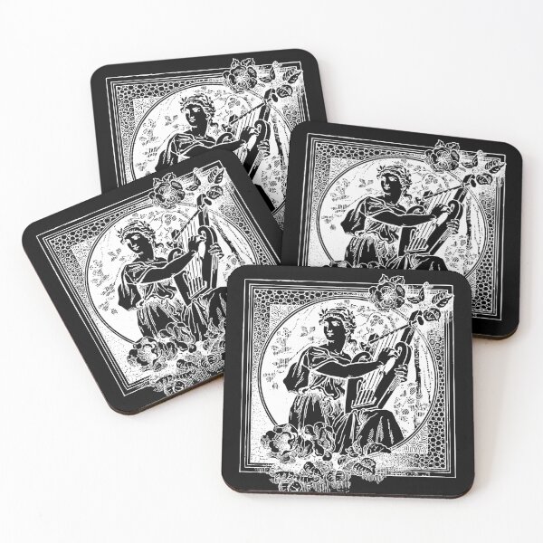 Item preview, Muse of Harmony: heraldic white design of a Greek female designed and sold by elmanchour.