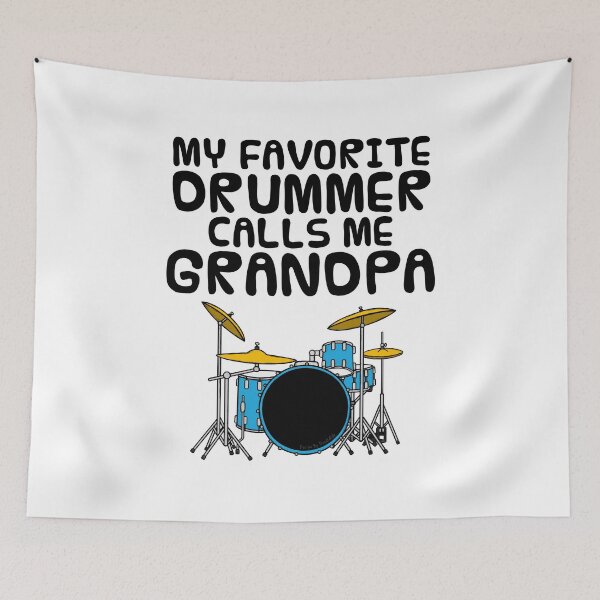 Item preview, My Favorite Drummer Calls Me Grandpa, Father's Day Musician designed and sold by doodlerob.