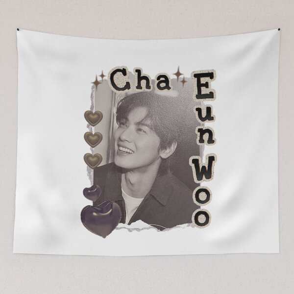 Item preview,  Cha Eun-woo: Korean Drama Actor Scrapbook Collage Cozy Y2K Vintage Design designed and sold by HELL0WBELLO.