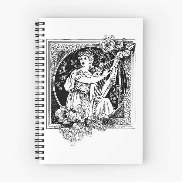 Item preview, Muse of Harmony: heraldic black design of a Greek female designed and sold by elmanchour.