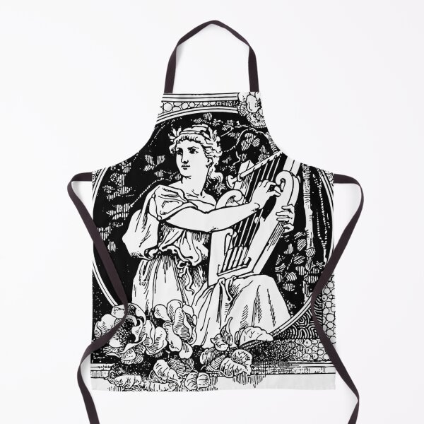 Item preview, Muse of Harmony: heraldic black design of a Greek female designed and sold by elmanchour.