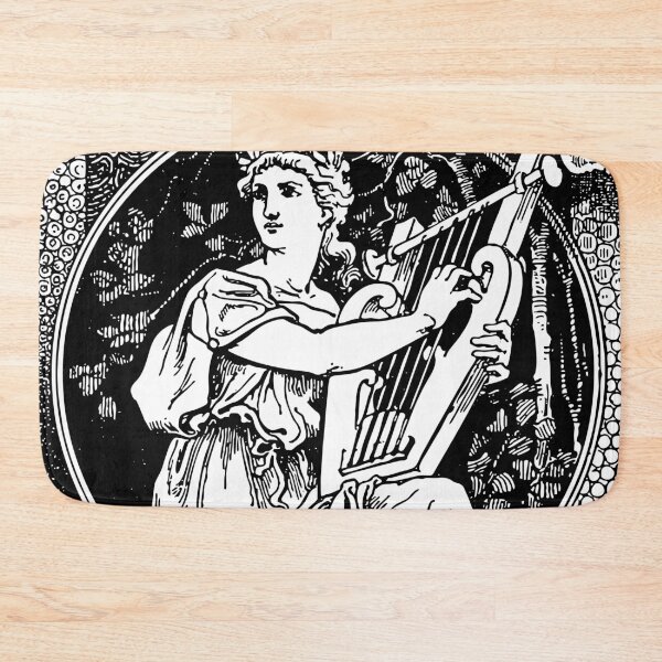 Item preview, Muse of Harmony: heraldic black design of a Greek female designed and sold by elmanchour.