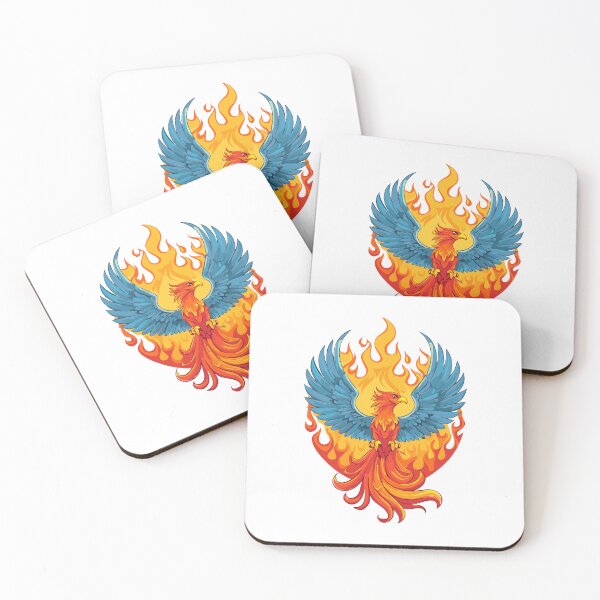Item preview, Glowing mythological Fantasy Phoenix Bird, Fire burning Phoenix Bird, Phoenix Bird Vibrant Flame designed and sold by Danler.