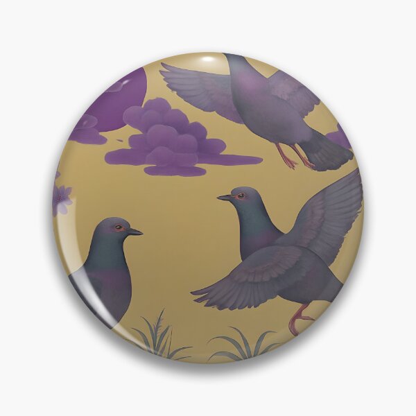 Item preview, Dove pattern with floral elements – Traditional Asian illustration in elegant natural style designed and sold by Hallyu Bubble.