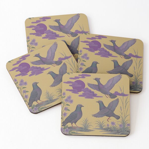 Item preview, Dove pattern with floral elements – Traditional Asian illustration in elegant natural style designed and sold by Hallyu Bubble.