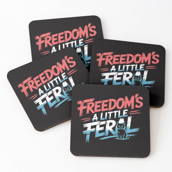 Item preview, Feral But Free 4th of July – Freedom's a Little Feral Text Shirt designed and sold by Slavicsoul.