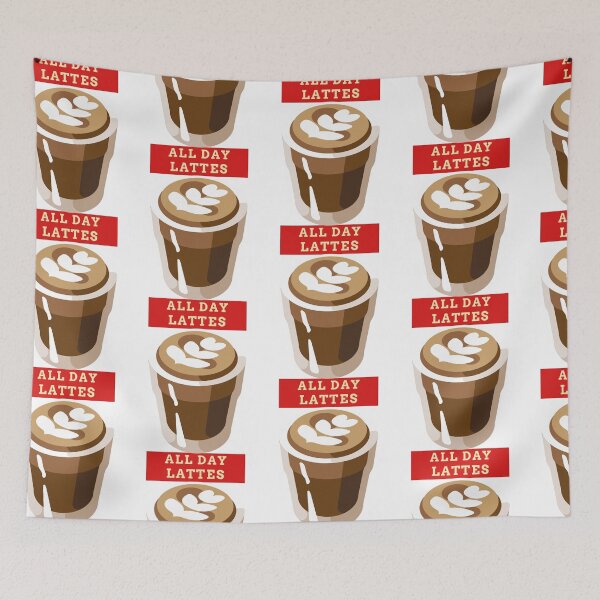 Item preview, Lattes All Day Coffee Lovers designed and sold by PureGoldDesigns.