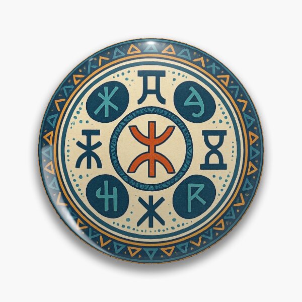 Item preview, Amazigh Freedom Mandala ⵣ | Minimalist Berber Geometric Art designed and sold by GeekGliter.