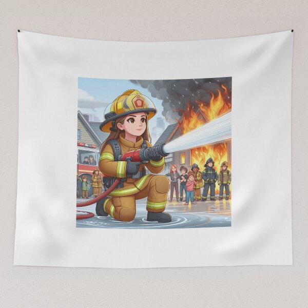 Item preview, The firefighter in action designed and sold by PandoraCastle.