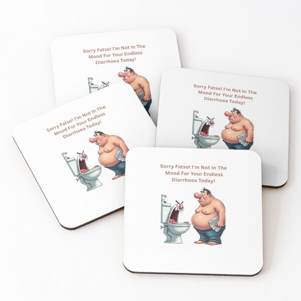 Item preview, A toilet berating a fat shirtless man over endless diarrhea! designed and sold by Jamesk82.
