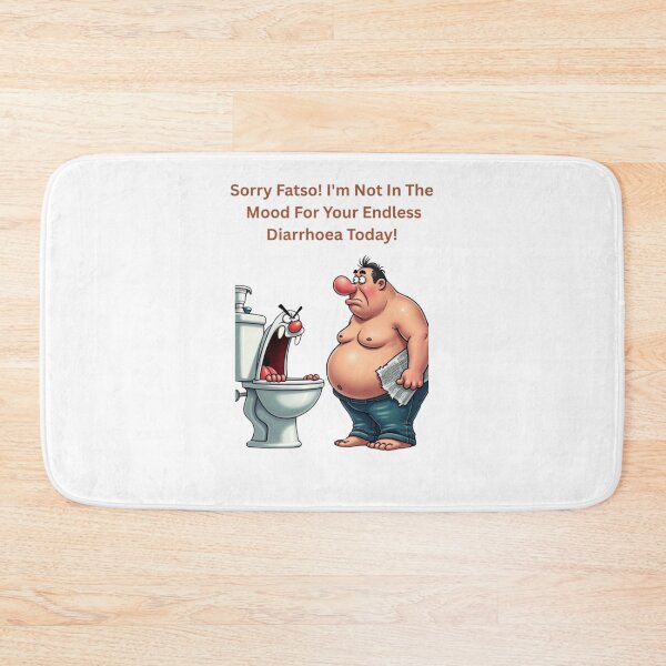 Item preview, A toilet berating a fat shirtless man over endless diarrhea! designed and sold by Jamesk82.