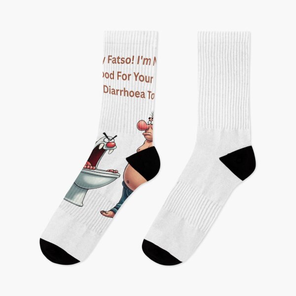 Item preview, A toilet berating a fat shirtless man over endless diarrhea! designed and sold by Jamesk82.