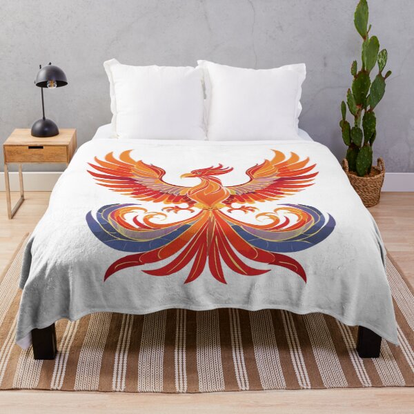 Item preview, Glowing mythological Fantasy Phoenix Bird, Fire burning Phoenix Bird, Phoenix Bird Vibrant Flame designed and sold by Danler.