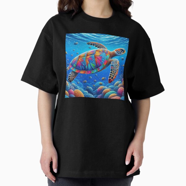 Item preview, colored sea turtle designed and sold by Dogandesighn.