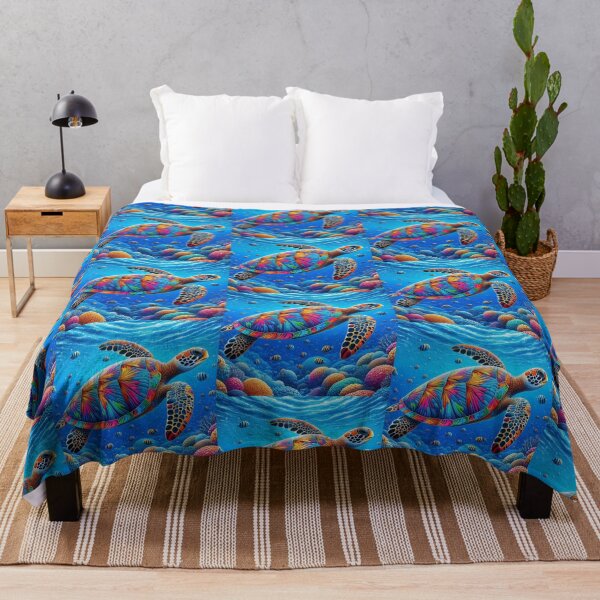 Item preview, colored sea turtle designed and sold by Dogandesighn.