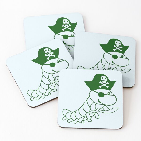 Item preview, Caterpillar Sabre Pirate Captain Cap Funny Cute designed and sold by shirt-o-mat.