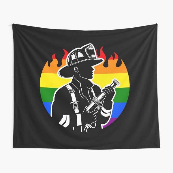 Artikel-Vorschau von Gay Pride Feuerwehrmann, designt und verkauft von Ghost on Toast.