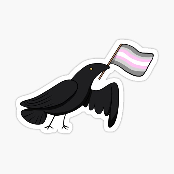 Pride Corvids Demigirl Sticker By Draweththeraven