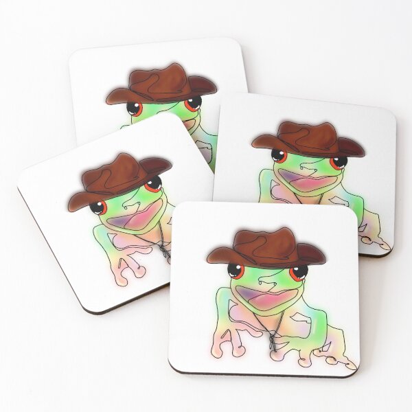 Item preview, Funny Frog in Cowboy Hat – animalsinhats designed and sold by Ashley’sAnimalz.