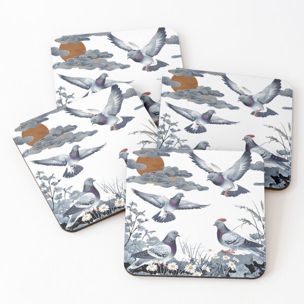 Item preview, Dove pattern with floral elements – Traditional Asian illustration in elegant natural style designed and sold by Hallyu Bubble.