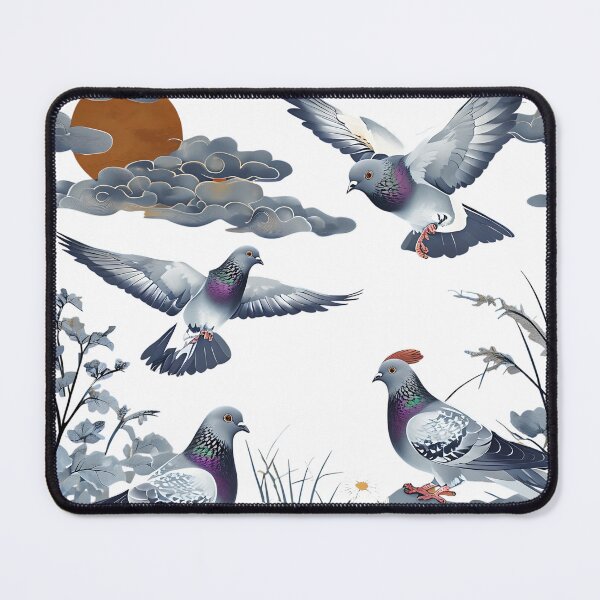 Item preview, Dove pattern with floral elements – Traditional Asian illustration in elegant natural style designed and sold by Hallyu Bubble.