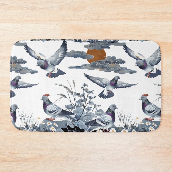 Item preview, Dove pattern with floral elements – Traditional Asian illustration in elegant natural style designed and sold by Hallyu Bubble.