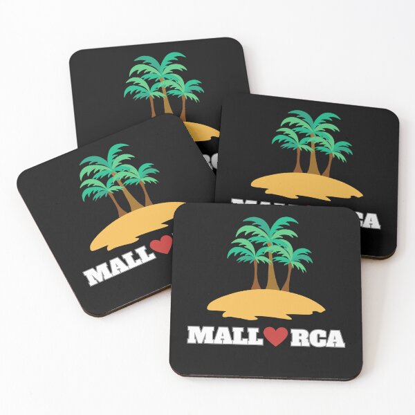 Item preview, Mallorca with heart, palm trees and beach designed and sold by DoKaAltmann.