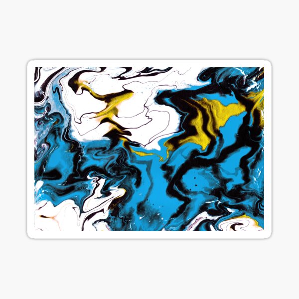 Item preview, Blue and Gold Swirl Paint Pattern designed and sold by Bruiserstang.