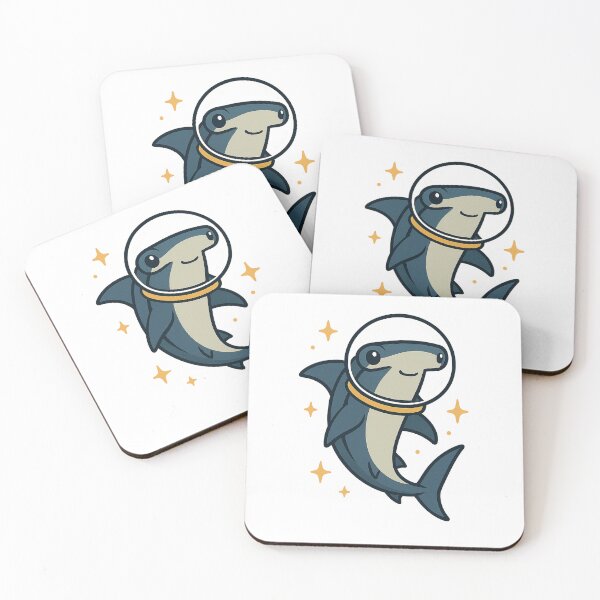 Item preview, Hammerhead Shark Astronaut in Space – Cartoon Design designed and sold by Rushurban.