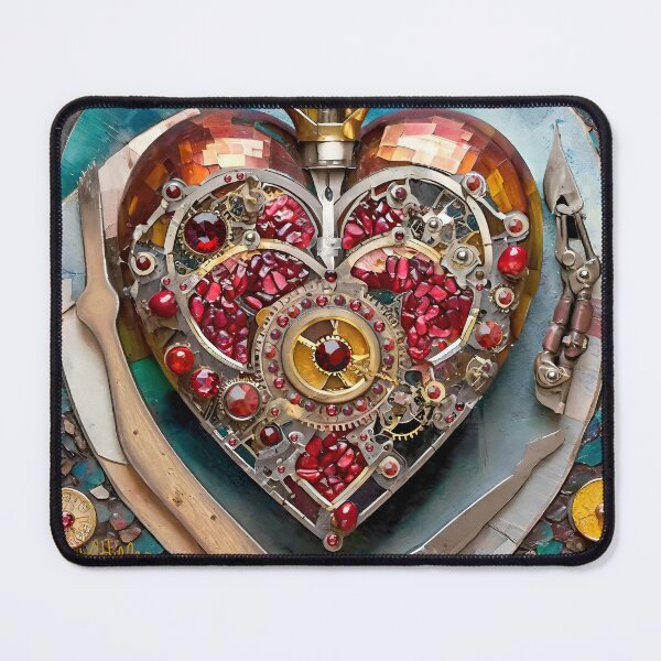 Item preview, Steampunk Heart Series - Ruby Pomegranate designed and sold by Lee Hiller Designs.