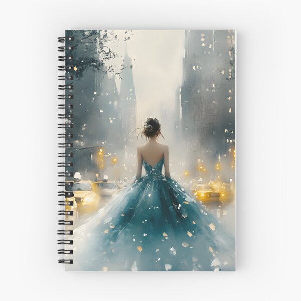 Item preview, Elegant woman in gown amid yellow taxis at twilight. designed and sold by Artessie.