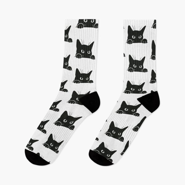 Item preview, Peeking Black Cat Silhouette designed and sold by KateVil.