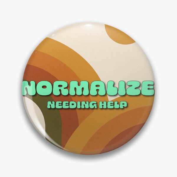 Item preview, Normalize Needing Help – Retro Mental Health Poster designed and sold by CrumblyStudio.