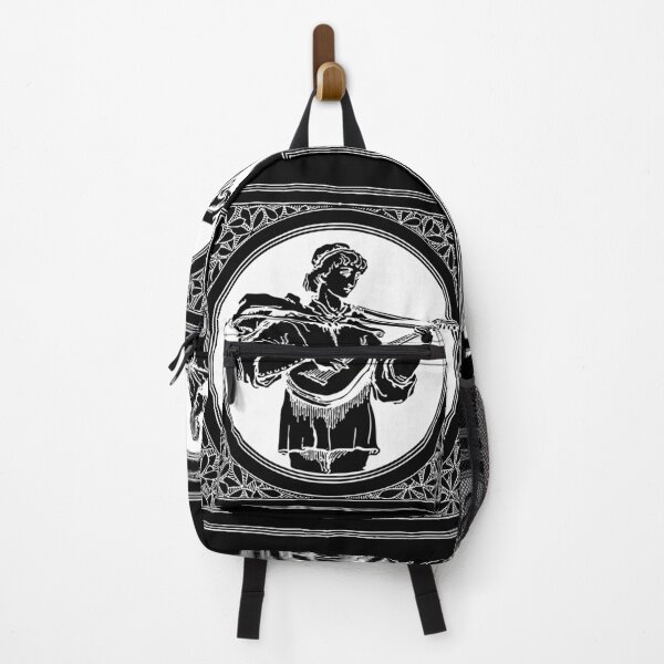 Item preview, Medieval Bloom: heraldic white design of a Medieval musician male designed and sold by elmanchour.