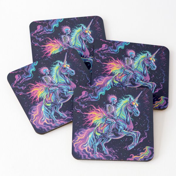Item preview, Skeleton Riding a Unicorn designed and sold by dfunky.