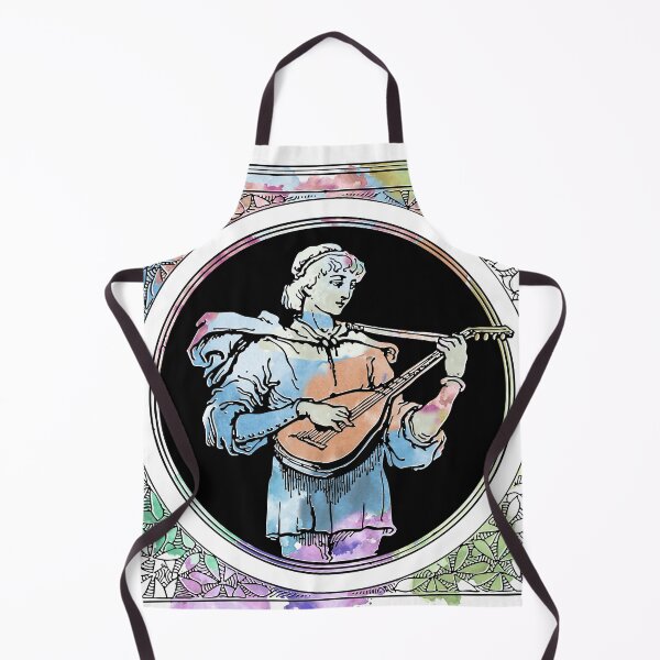 Item preview, Medieval Bloom: heraldic colored design of a Medieval musician male designed and sold by elmanchour.